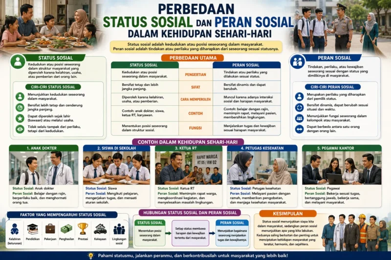 Perbedaan Status Sosial dan Peran Sosial dalam Kehidupan Sehari-hari