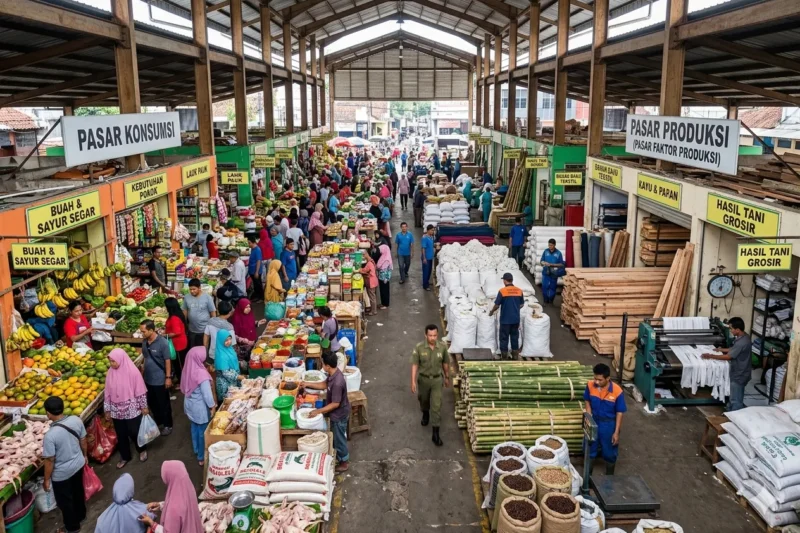 Klasifikasi Pasar Berdasarkan Barang: Pasar Konsumsi dan Pasar Produksi