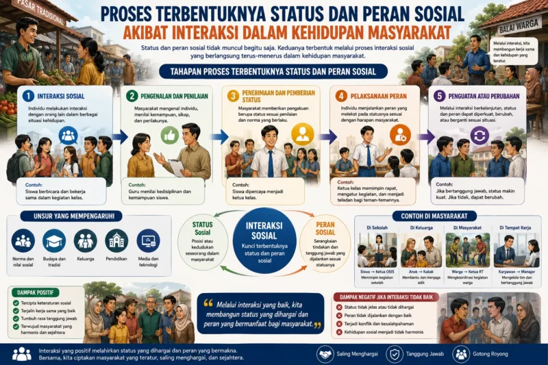Proses Terbentuknya Status dan Peran Sosial Akibat Interaksi dalam Kehidupan Masyarakat
