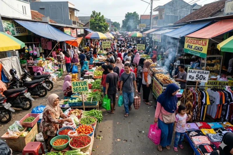 Pasar Kaget: Pengertian, Ciri-Ciri, dan Contohnya di Indonesia