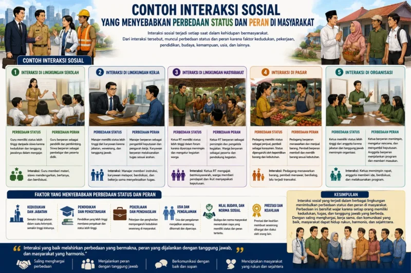 Contoh Interaksi Sosial yang Menyebabkan Perbedaan Status dan Peran di Masyarakat