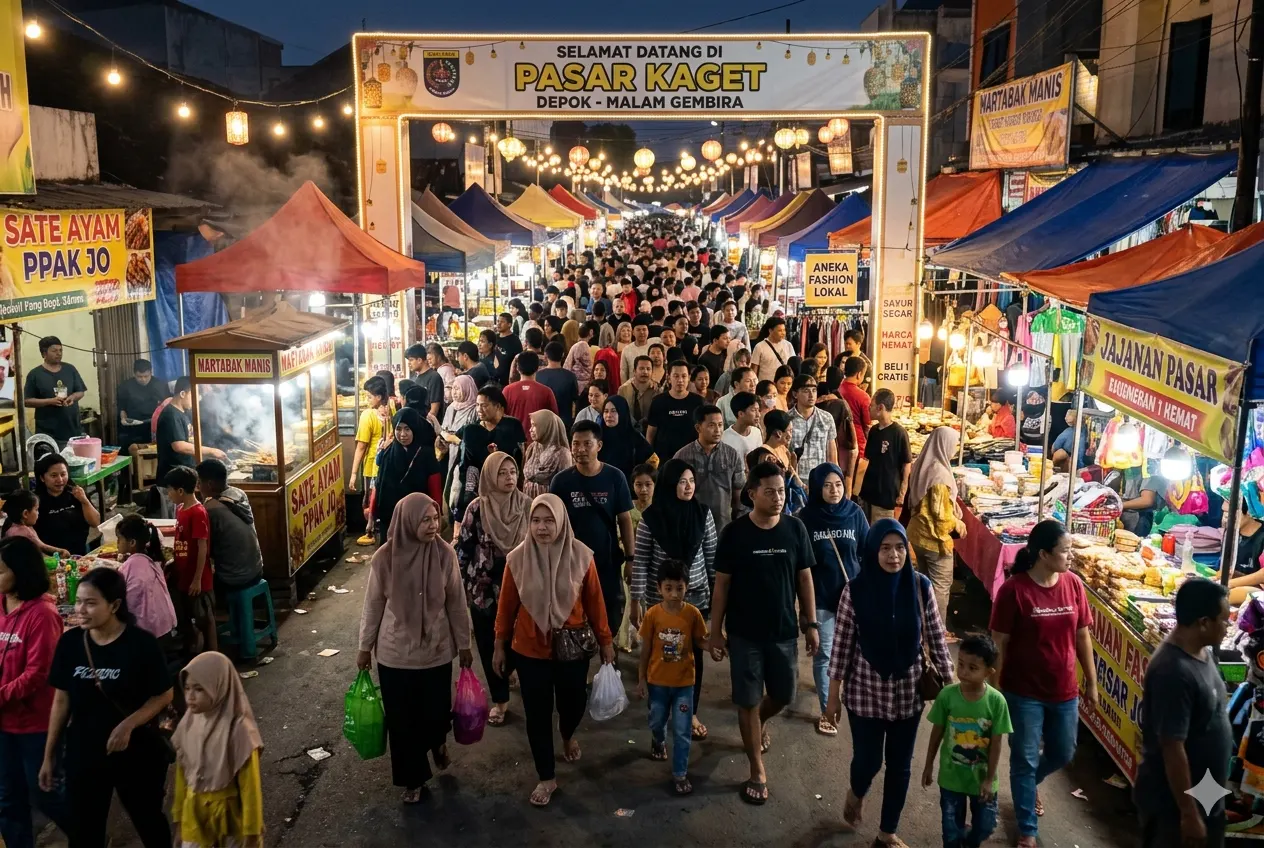 Pasar Kaget sebagai Sarana Ekonomi Rakyat: Manfaat dan Tantangannya (Aistudio)