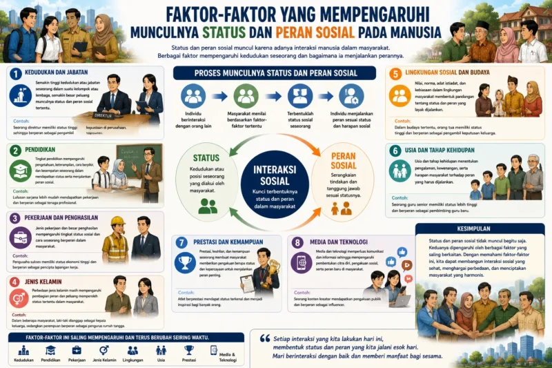 Faktor-Faktor yang Mempengaruhi Munculnya Status dan Peran Sosial pada Manusia