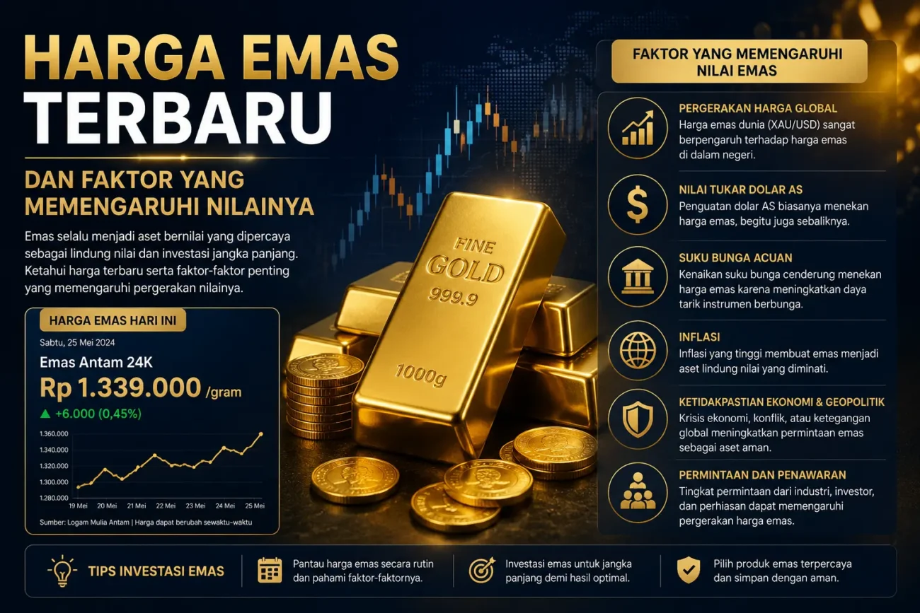 Harga Emas Terbaru dan Faktor yang Memengaruhi Nilainya (AiStudio)