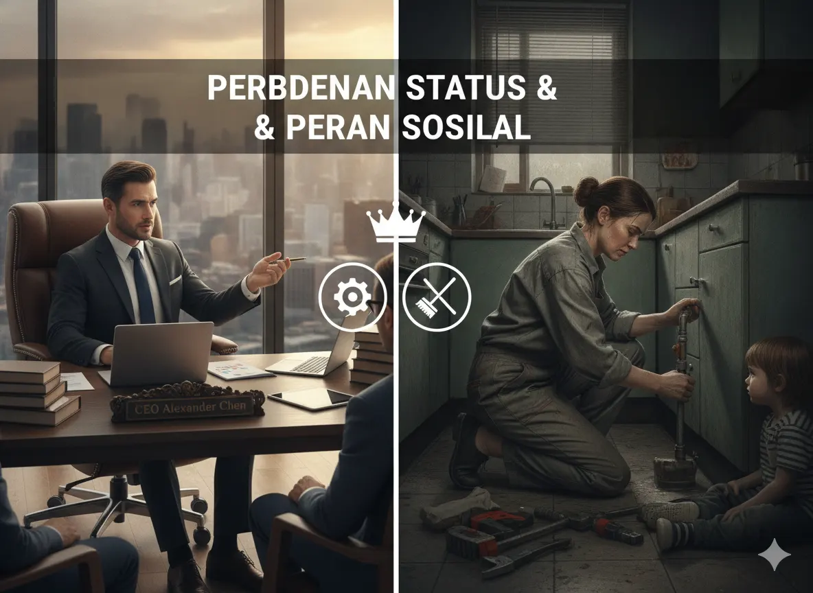 Perbedaan Status Sosial dan Peran Sosial dalam Kehidupan Bermasyarakat (AiStudio)