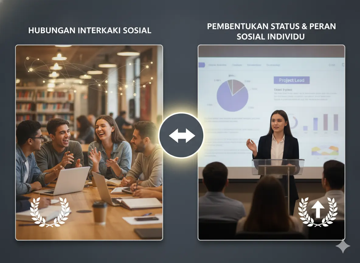 Hubungan Interaksi Sosial dengan Pembentukan Status dan Peran Sosial Individu (AiStudio)