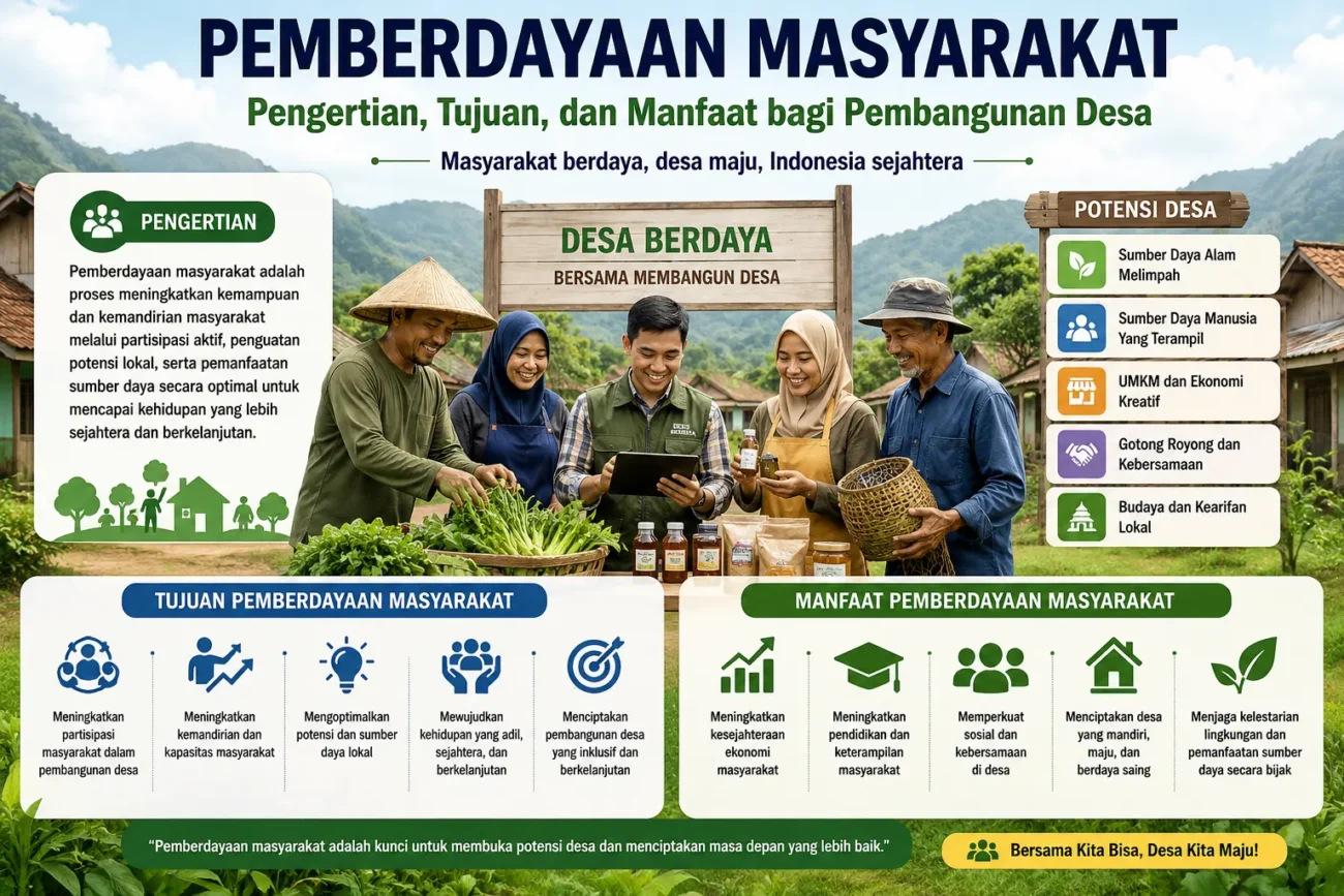 Pemberdayaan Masyarakat: Pengertian, Tujuan, dan Manfaat bagi Pembangunan Desa (AiStudio)