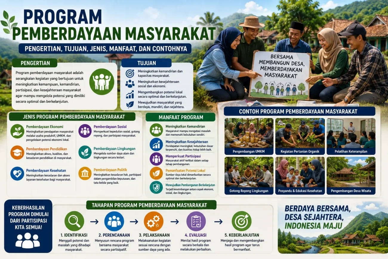 Program Pemberdayaan Masyarakat: Pengertian, Tujuan, Jenis, Manfaat, dan Contohnya (AiStudio)