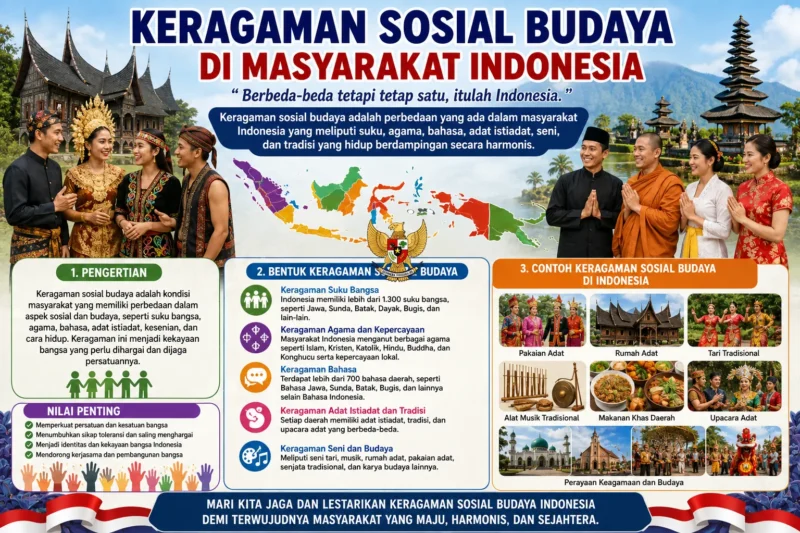 Keragaman Sosial Budaya di Masyarakat Indonesia: Pengertian, Bentuk, dan Contohnya