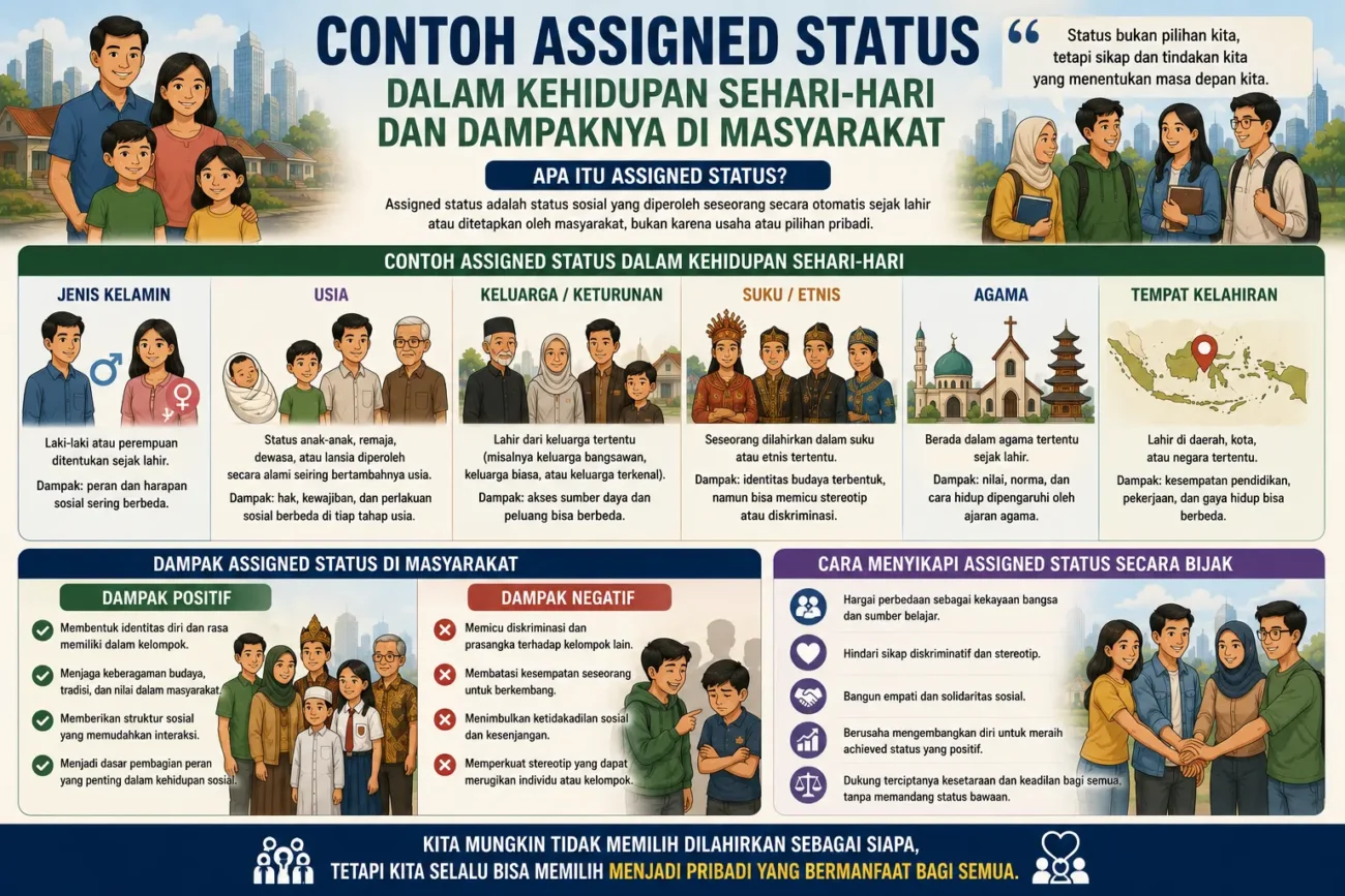 Contoh Assigned Status dalam Kehidupan Sehari-hari dan Dampaknya di Masyarakat (AiStudio)
