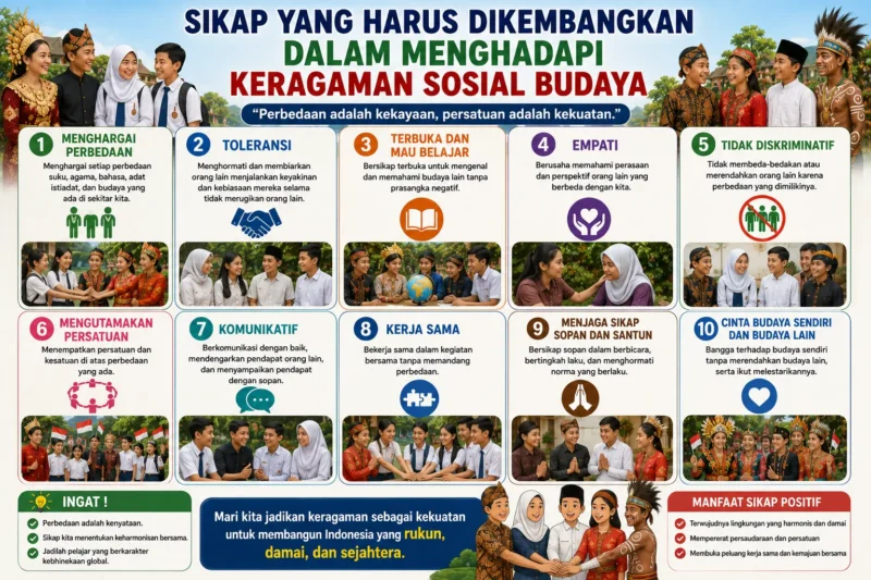 Sikap yang Harus Dikembangkan dalam Menghadapi Keragaman Sosial Budaya
