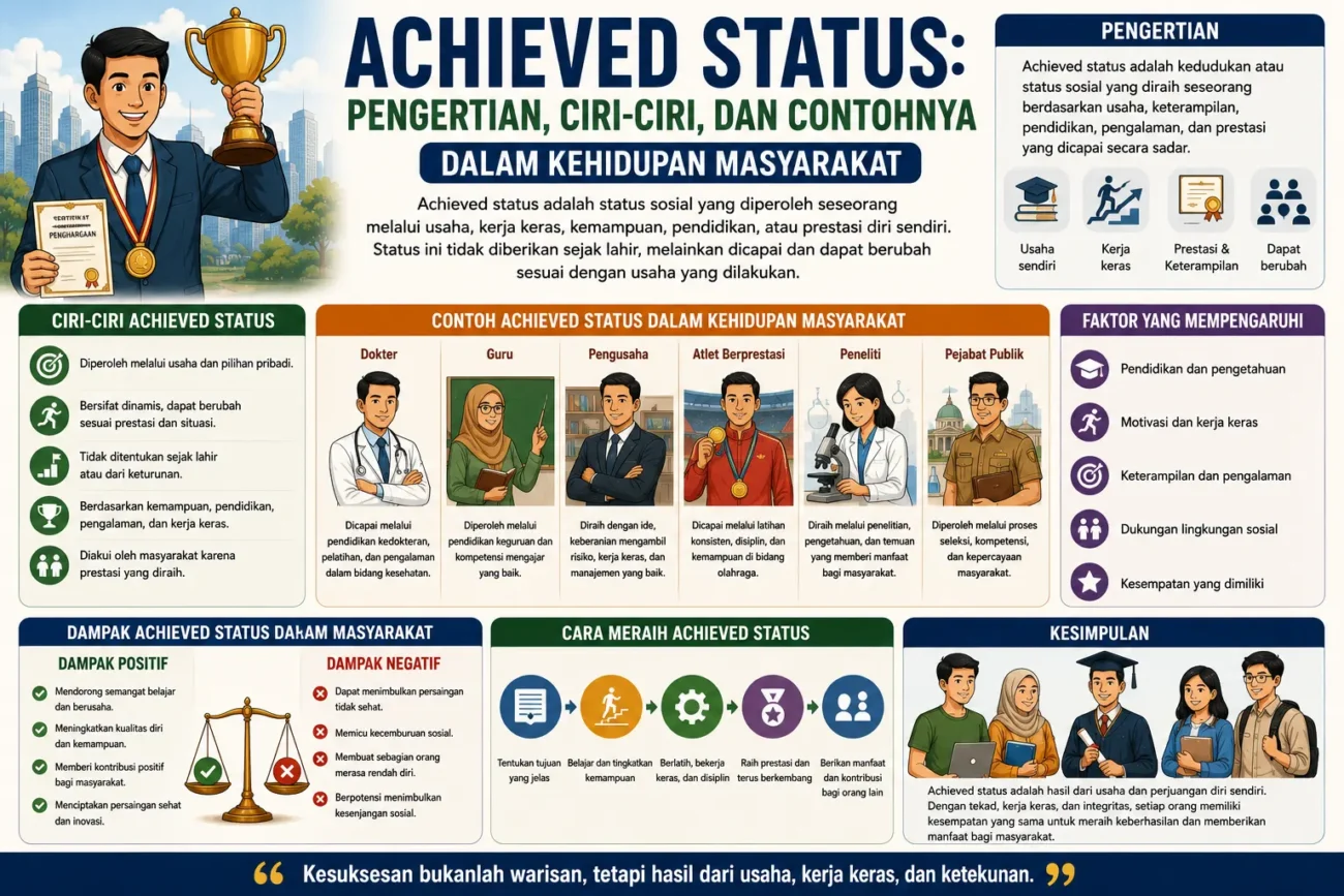 Achieved Status: Pengertian, Ciri-Ciri, dan Contohnya dalam Kehidupan Masyarakat (AiStudio)