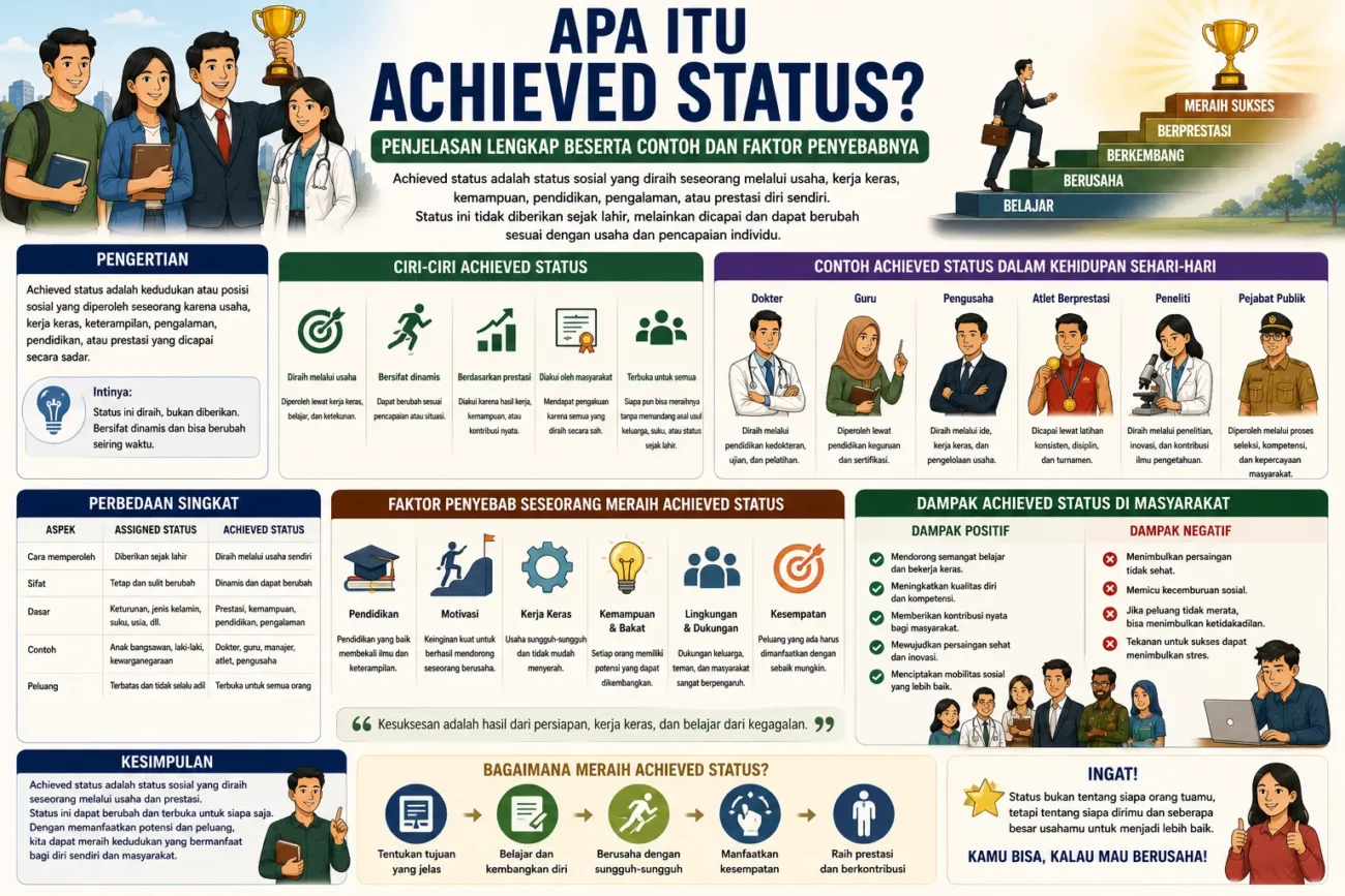 Apa Itu Achieved Status? Penjelasan Lengkap Beserta Contoh dan Faktor Penyebabnya (AiStudio)