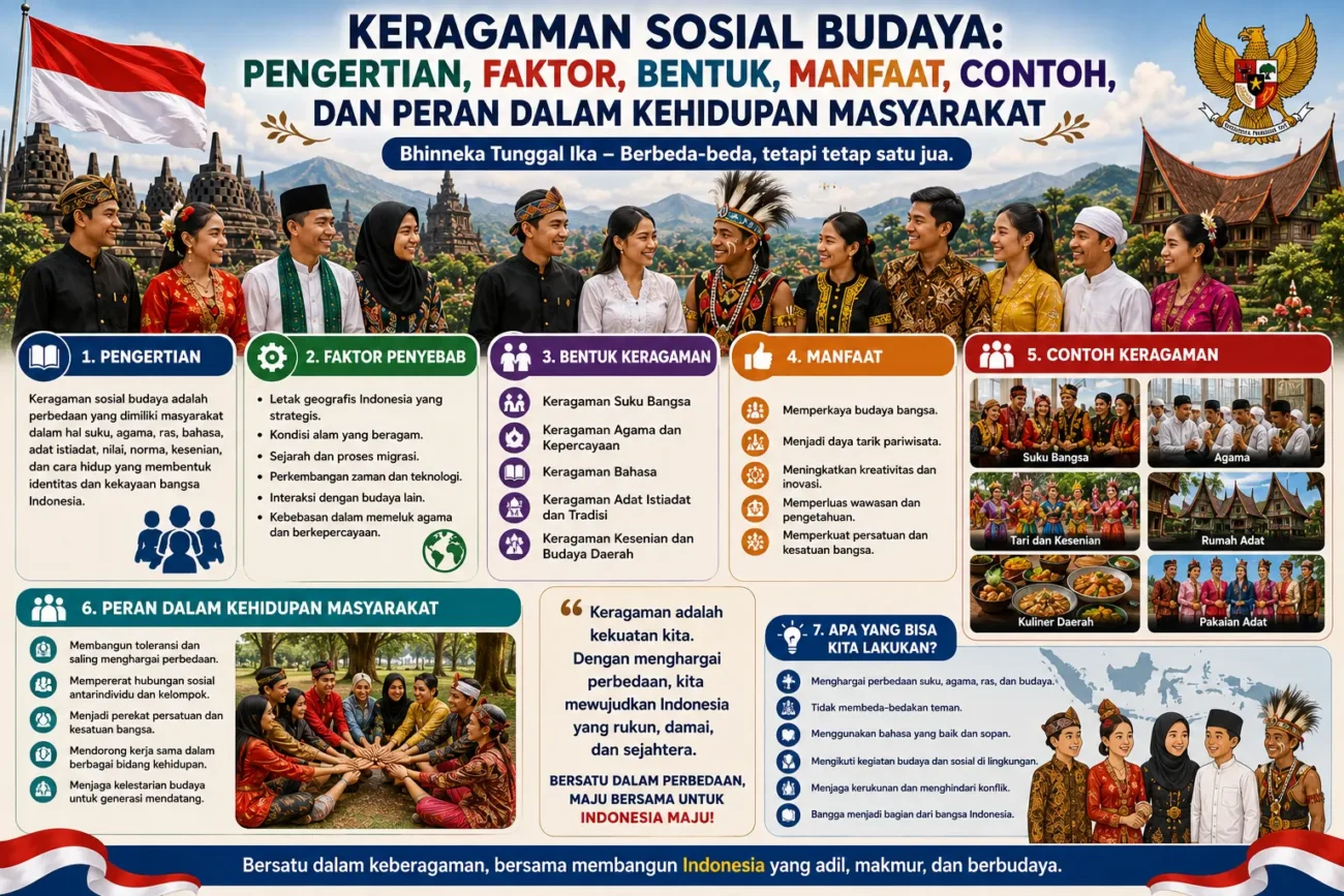 Keragaman Sosial Budaya: Pengertian, Faktor, Bentuk, Manfaat, Contoh, dan Peran dalam Kehidupan Masyarakat (AiStudio)
