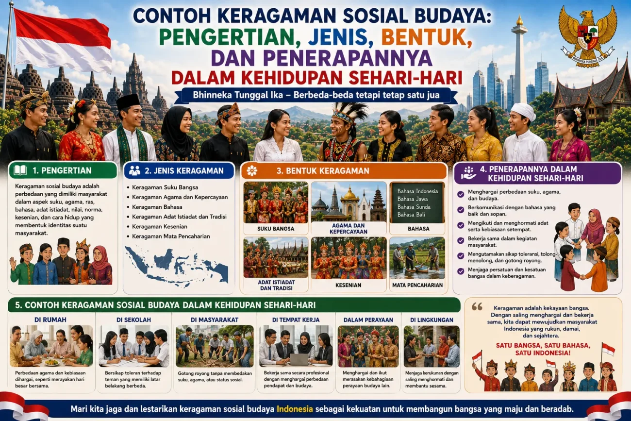 Contoh Keragaman Sosial Budaya: Pengertian, Jenis, Bentuk, dan Penerapannya dalam Kehidupan Sehari-hari (AiStudio)