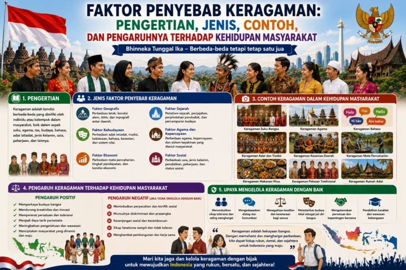 Faktor Penyebab Keragaman: Pengertian, Jenis, Contoh, dan Pengaruhnya terhadap Kehidupan Masyarakat