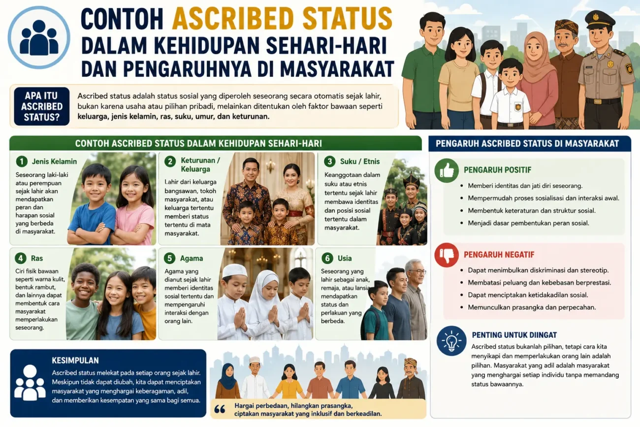Contoh Ascribed Status dalam Kehidupan Sehari-hari dan Pengaruhnya di Masyarakat (AiStudio)