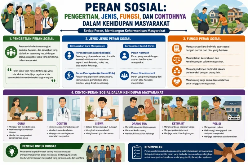 Peran Sosial: Pengertian, Jenis, Fungsi, dan Contohnya dalam Kehidupan Masyarakat