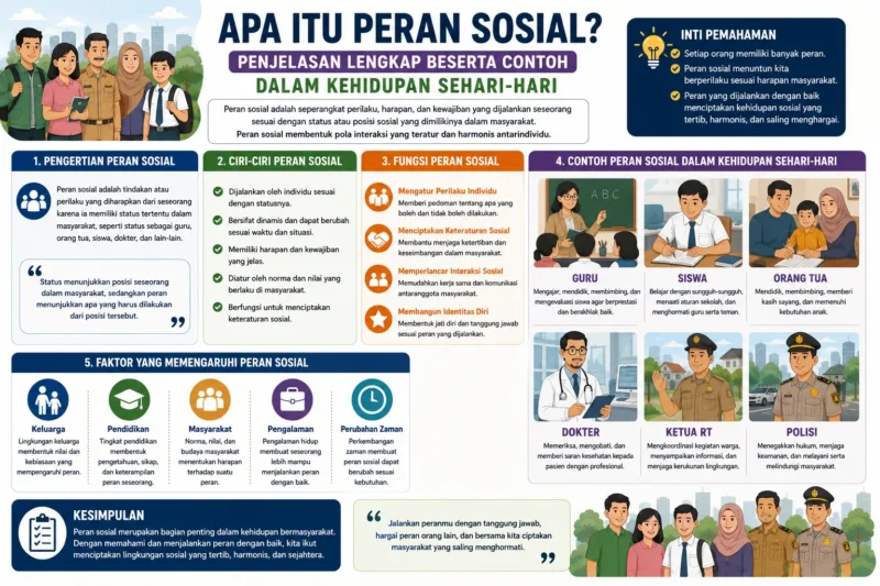 Apa Itu Peran Sosial? Penjelasan Lengkap Beserta Contoh dalam Kehidupan Sehari-hari