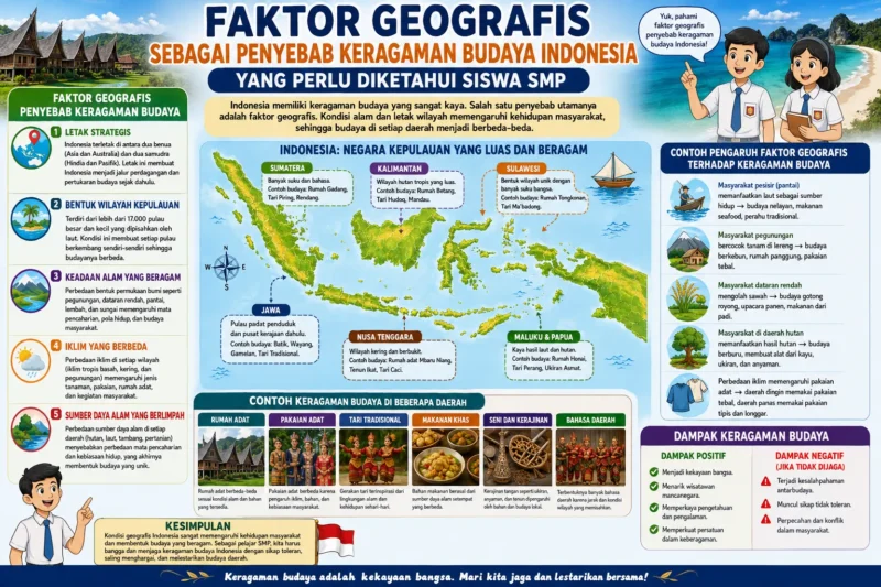 Faktor Geografis sebagai Penyebab Keragaman Budaya Indonesia yang Perlu Diketahui Siswa SMP