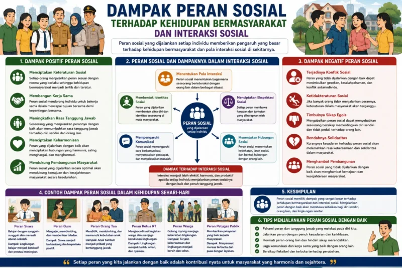Dampak Peran Sosial terhadap Kehidupan Bermasyarakat dan Interaksi Sosial