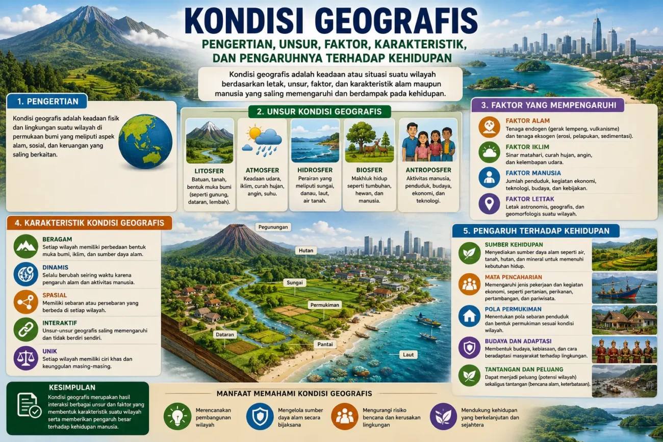 Kondisi Geografis: Pengertian, Unsur, Faktor, Karakteristik, dan Pengaruhnya terhadap Kehidupan (AiStudio)