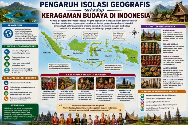 Pengaruh Isolasi Geografis terhadap Keragaman Budaya di Indonesia: Pengertian dan Contohnya