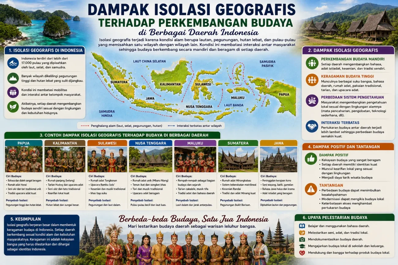 Dampak Isolasi Geografis terhadap Perkembangan Budaya di Berbagai Daerah Indonesia (AiStudio)