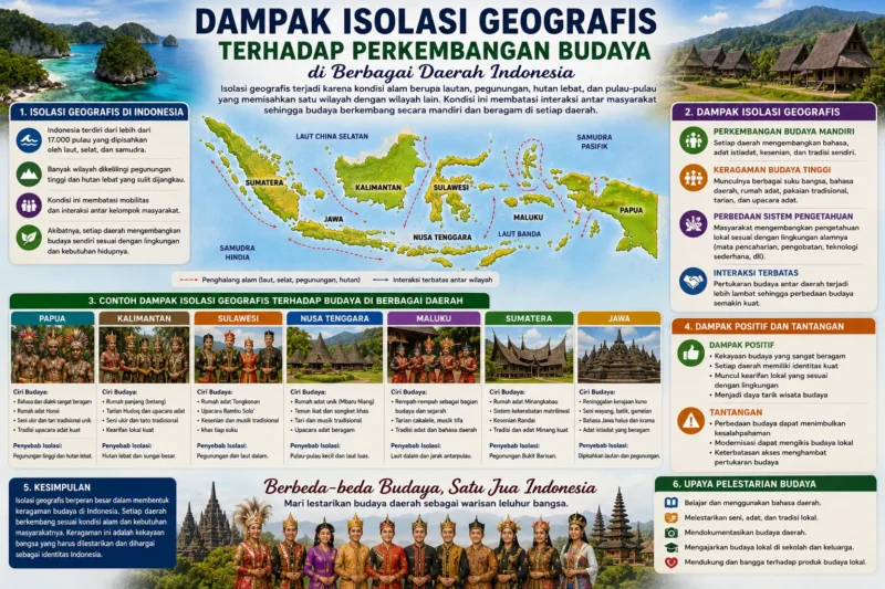 Dampak Isolasi Geografis terhadap Perkembangan Budaya di Berbagai Daerah Indonesia