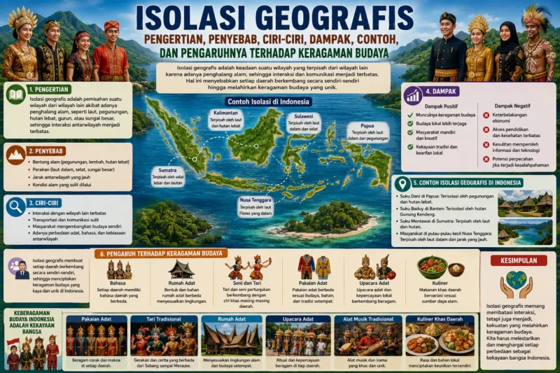 Isolasi Geografis: Pengertian, Penyebab, Ciri-Ciri, Dampak, Contoh, dan Pengaruhnya terhadap Keragaman Budaya