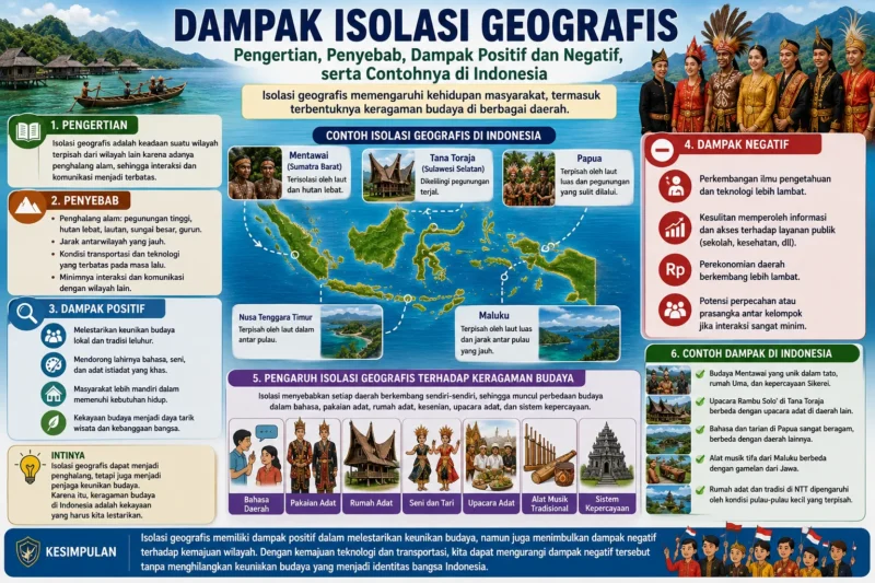 Dampak Isolasi Geografis: Pengertian, Penyebab, Dampak Positif dan Negatif, serta Contohnya di Indonesia