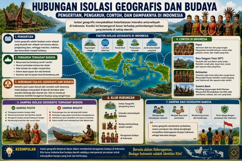 Hubungan Isolasi Geografis dan Budaya: Pengertian, Pengaruh, Contoh, dan Dampaknya di Indonesia