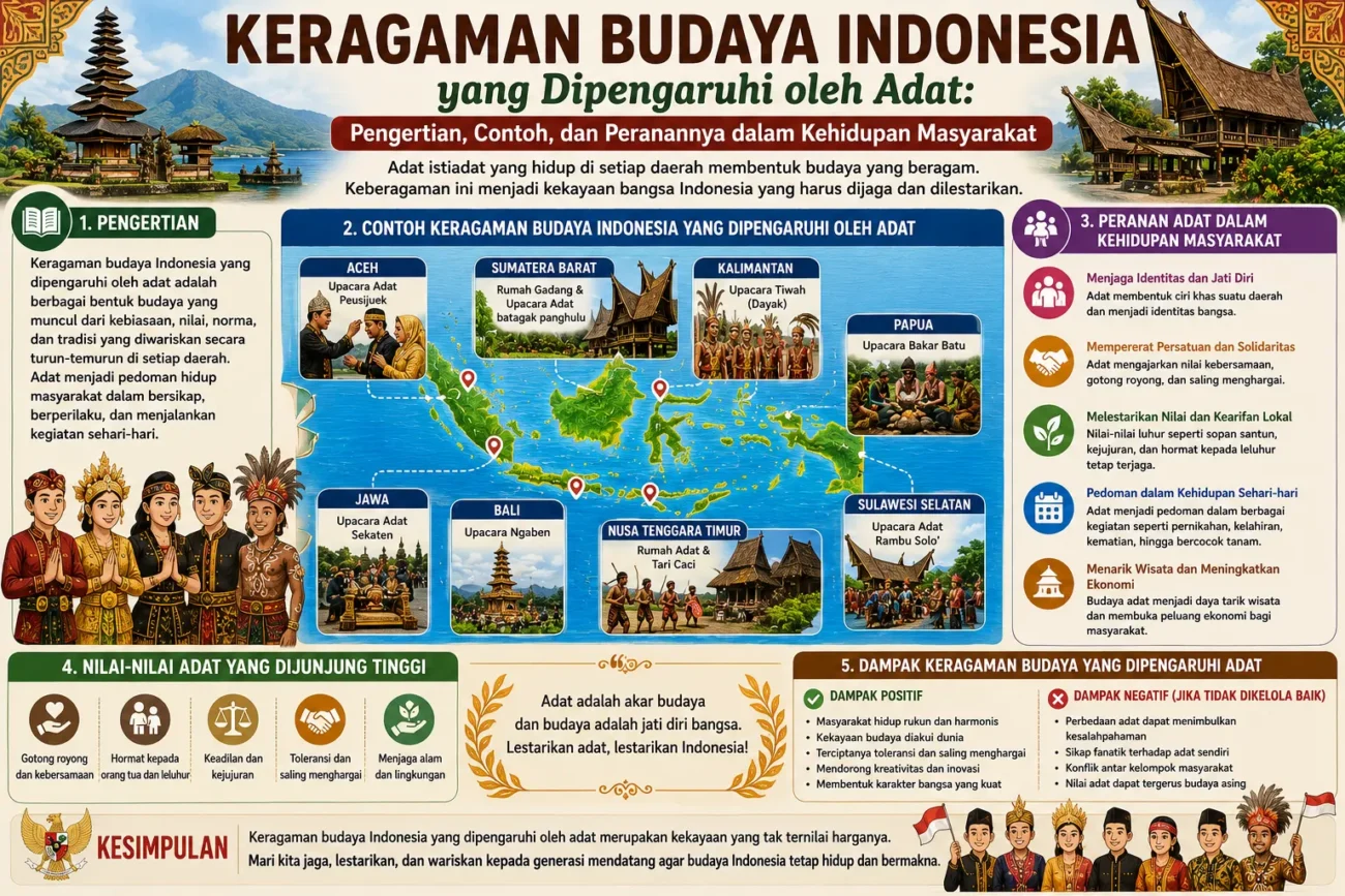 Keragaman Budaya Indonesia yang Dipengaruhi oleh Adat: Pengertian, Contoh, dan Peranannya dalam Kehidupan Masyarakat (AiStudio)