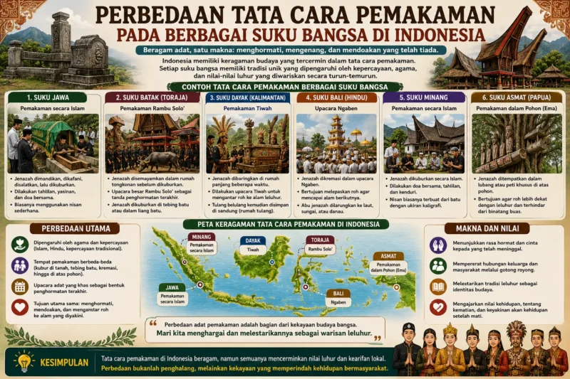 Perbedaan Tata Cara Pemakaman pada Berbagai Suku Bangsa di Indonesia