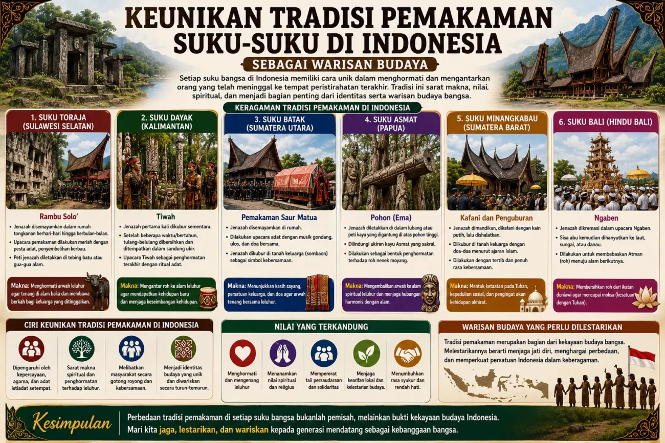 Keunikan Tradisi Pemakaman Suku-Suku di Indonesia sebagai Warisan Budaya (AiStudio)