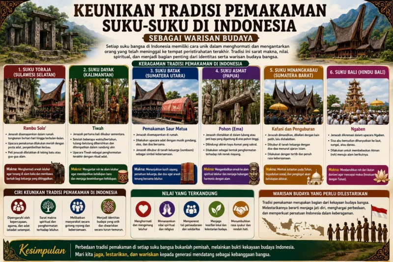 Keunikan Tradisi Pemakaman Suku-Suku di Indonesia sebagai Warisan Budaya