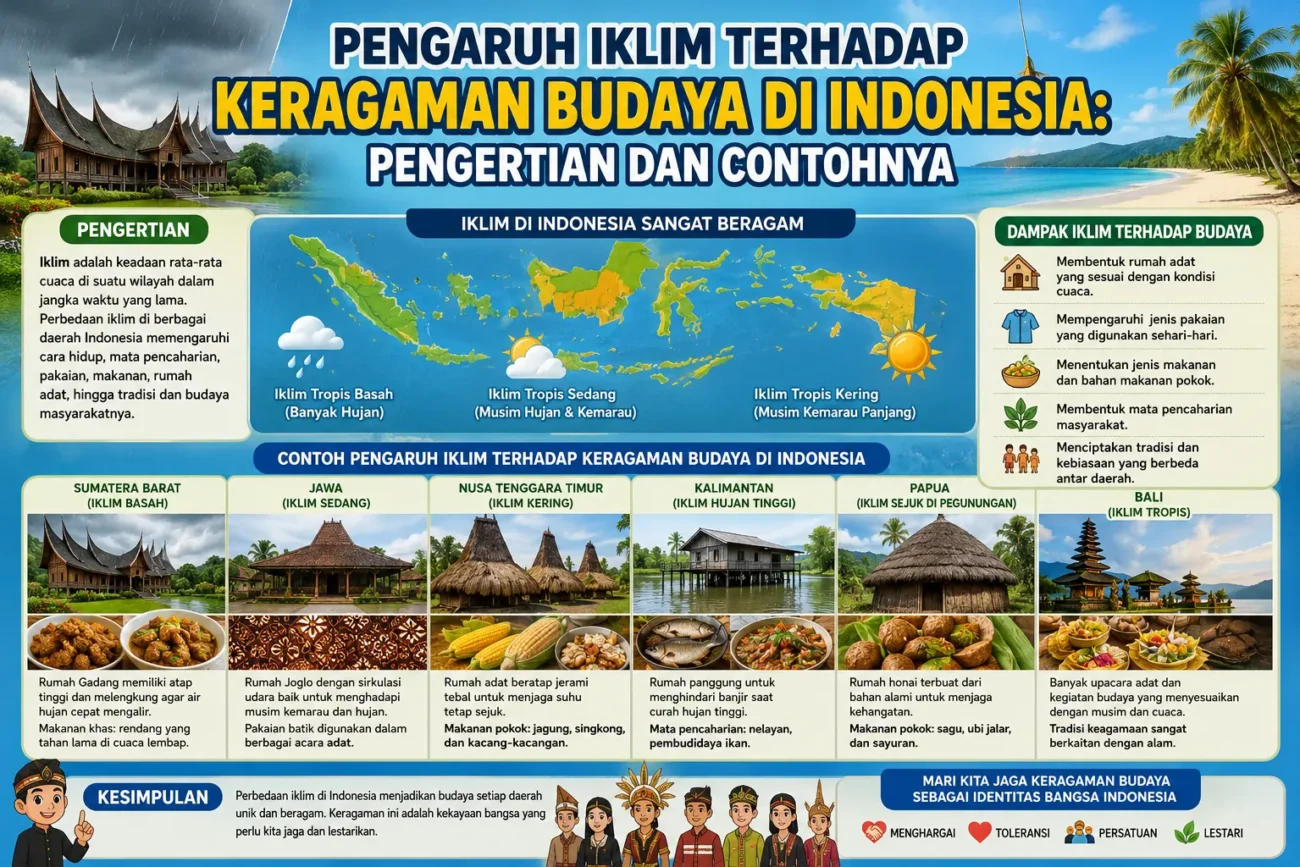 Pengaruh Iklim terhadap Keragaman Budaya di Indonesia: Pengertian dan Contohnya (AiStudio)