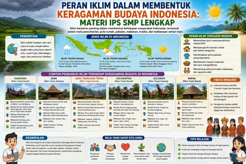 Peran Iklim dalam Membentuk Keragaman Budaya Indonesia: Materi IPS SMP Lengkap