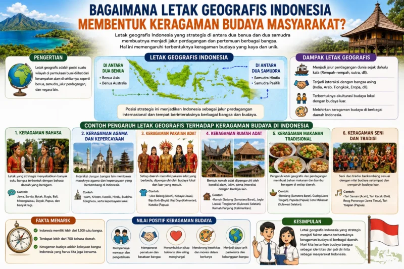 Bagaimana Letak Geografis Indonesia Membentuk Keragaman Budaya Masyarakat?