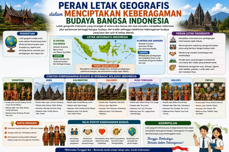 Peran Letak Geografis dalam Menciptakan Keberagaman Budaya Bangsa Indonesia
