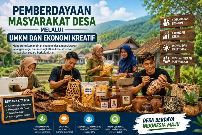 Pemberdayaan Masyarakat Desa Melalui UMKM dan Ekonomi Kreatif