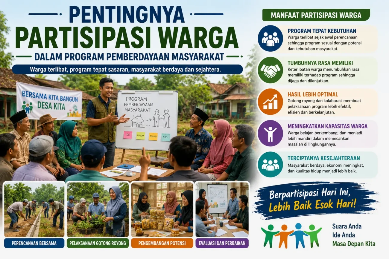 Pentingnya Partisipasi Warga dalam Program Pemberdayaan Masyarakat (AiStudio)