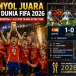 Spanyol Juara Piala Dunia FIFA 2026, Taklukkan Argentina 1-0 Lewat Drama Extra Time (AiStudio)