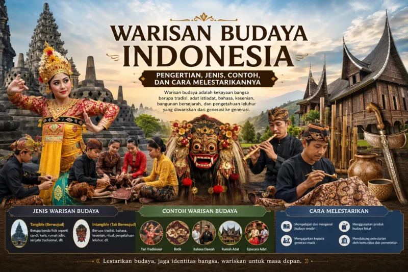 Warisan Budaya Indonesia: Pengertian, Jenis, Contoh, dan Cara Melestarikannya