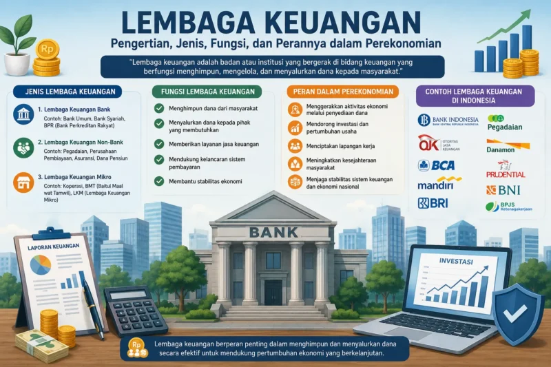 Lembaga Keuangan: Pengertian, Jenis, Fungsi, dan Perannya dalam Perekonomian