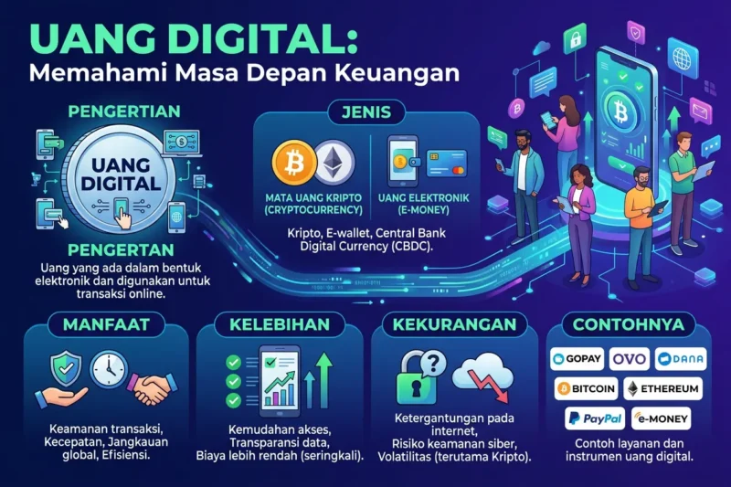 Uang Digital: Pengertian, Jenis, Manfaat, Kelebihan, Kekurangan, dan Contohnya
