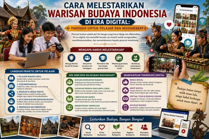 Cara Melestarikan Warisan Budaya Indonesia di Era Digital: Panduan untuk Pelajar dan Masyarakat