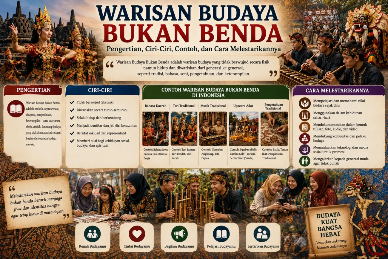 Warisan Budaya Bukan Benda: Pengertian, Ciri-Ciri, Contoh, dan Cara Melestarikannya (AiStudio)