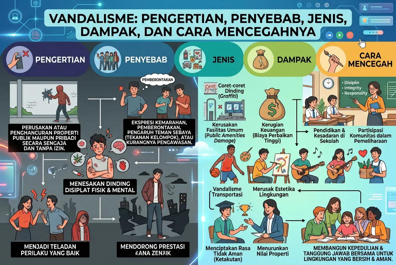 Vandalisme: Pengertian, Penyebab, Jenis, Dampak, dan Cara Mencegahnya (AiStudio)