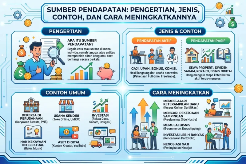 Sumber Pendapatan: Pengertian, Jenis, Contoh, dan Cara Meningkatkannya
